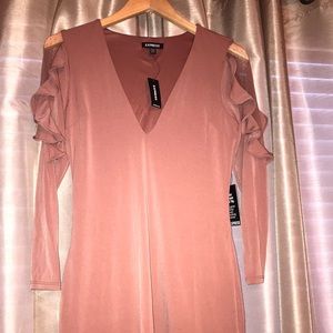 Express Party Dress- rose/ mauve color